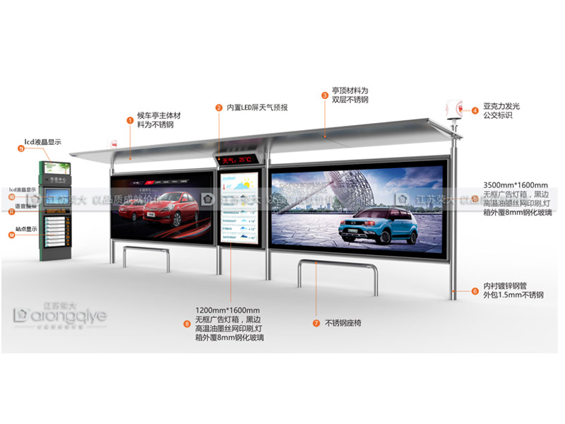不銹鋼公交候車(chē)亭